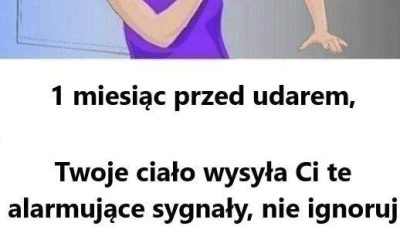 Udar: objawy te pojawiają się na miesiąc przed wystąpieniem udaru.