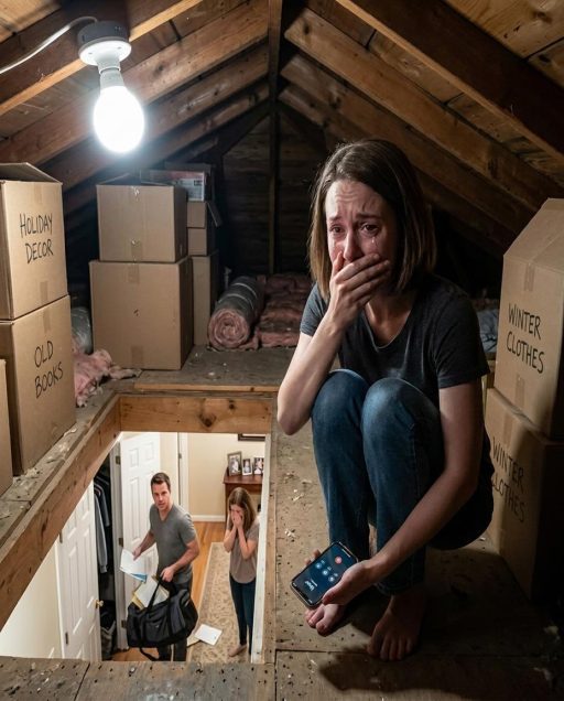 Moja siostra zadzwoniła do mnie o północy i szepnęła: „Zgaś wszystkie światła. Idź na strych. Nie mów mężowi”. Myślałam, że traci rozum – dopóki nie zajrzałam przez deski podłogowe…