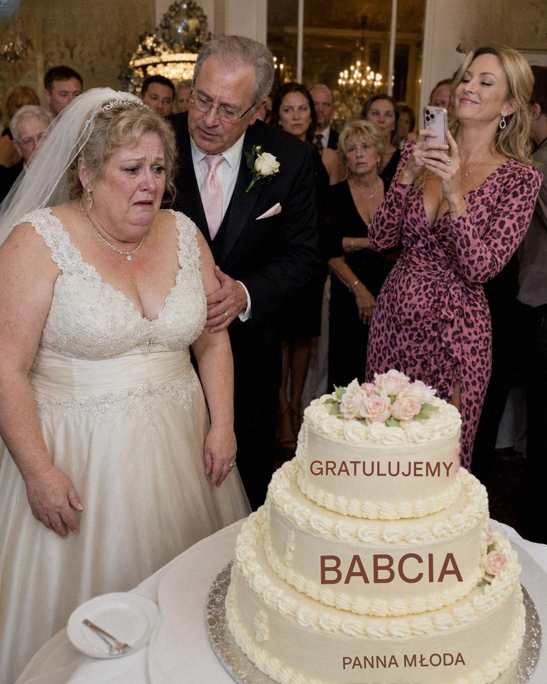 Moja siostra wysłała mi na ślub w wieku 56 lat tort z napisem „Gratulacje dla babci panny młodej” – to, co zrobił z nim mój mąż, wprawiło wszystkich w osłupienie