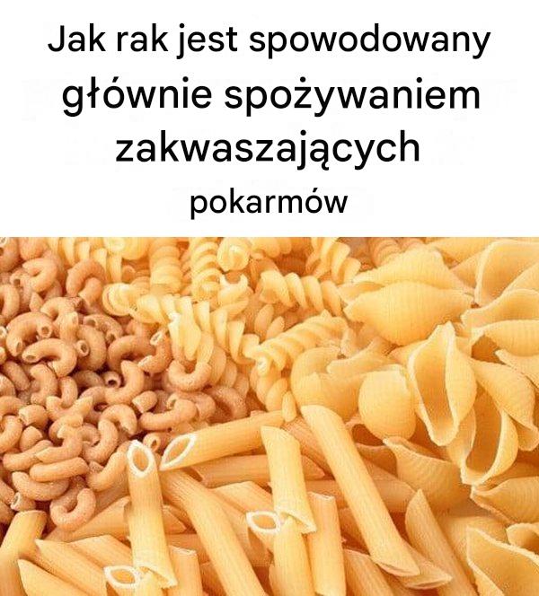 Jak rak jest spowodowany głównie spożywaniem zakwaszających pokarmów