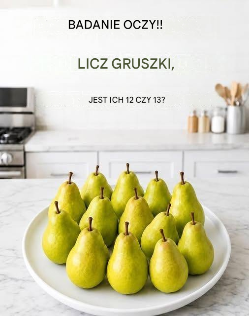 Badanie wzroku: Ile gruszek tak naprawdę widzisz? 12 czy 13?