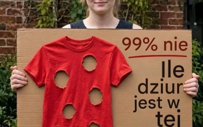 99% ludzi się myli… Ile dziur tak naprawdę jest w tej koszulce? 👕🤔