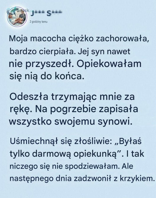Dzień po pogrzebie nic już nie było takie samo
