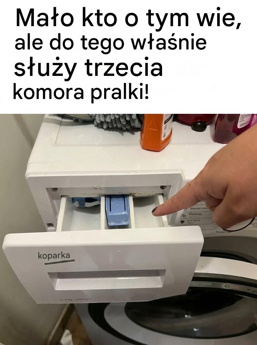 Prawie nikt o tym nie wie, ale do tego właśnie służył trzecia półka pralki!